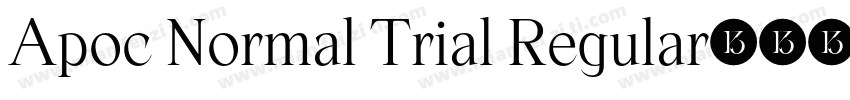 Apoc Normal Trial Regular字体转换